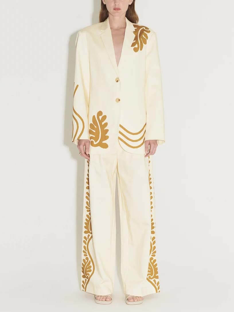 MODÉRA MODA | Vera - Blazer con Estampado Floral Abstracto
