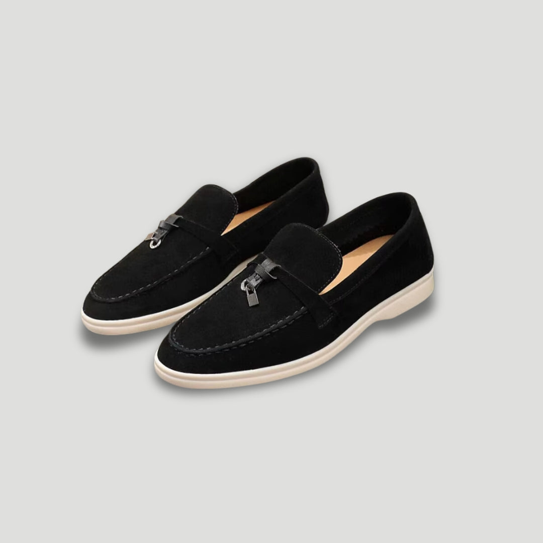 MM | Elegantes mocasines de ante con borlas para hombres