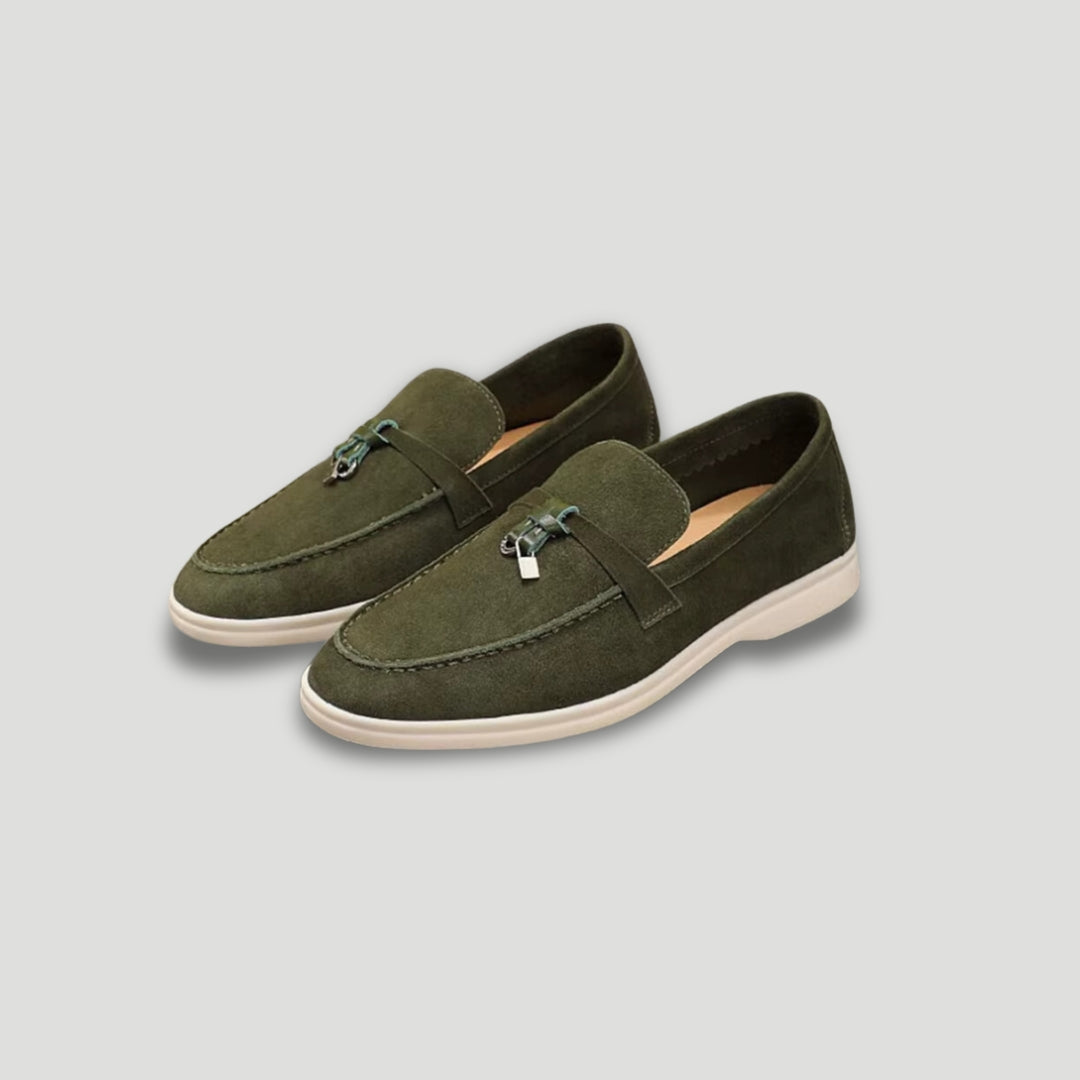 MM | Elegantes mocasines de ante con borlas para hombres