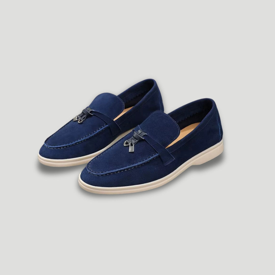 MM | Elegantes mocasines de ante con borlas para hombres