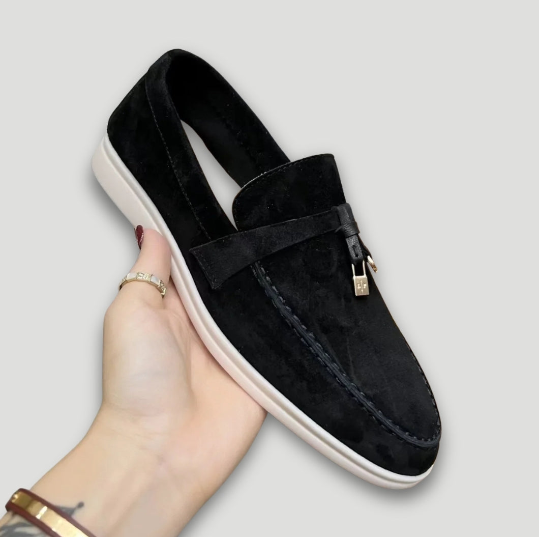 MM | Elegantes mocasines de ante con borlas para hombres
