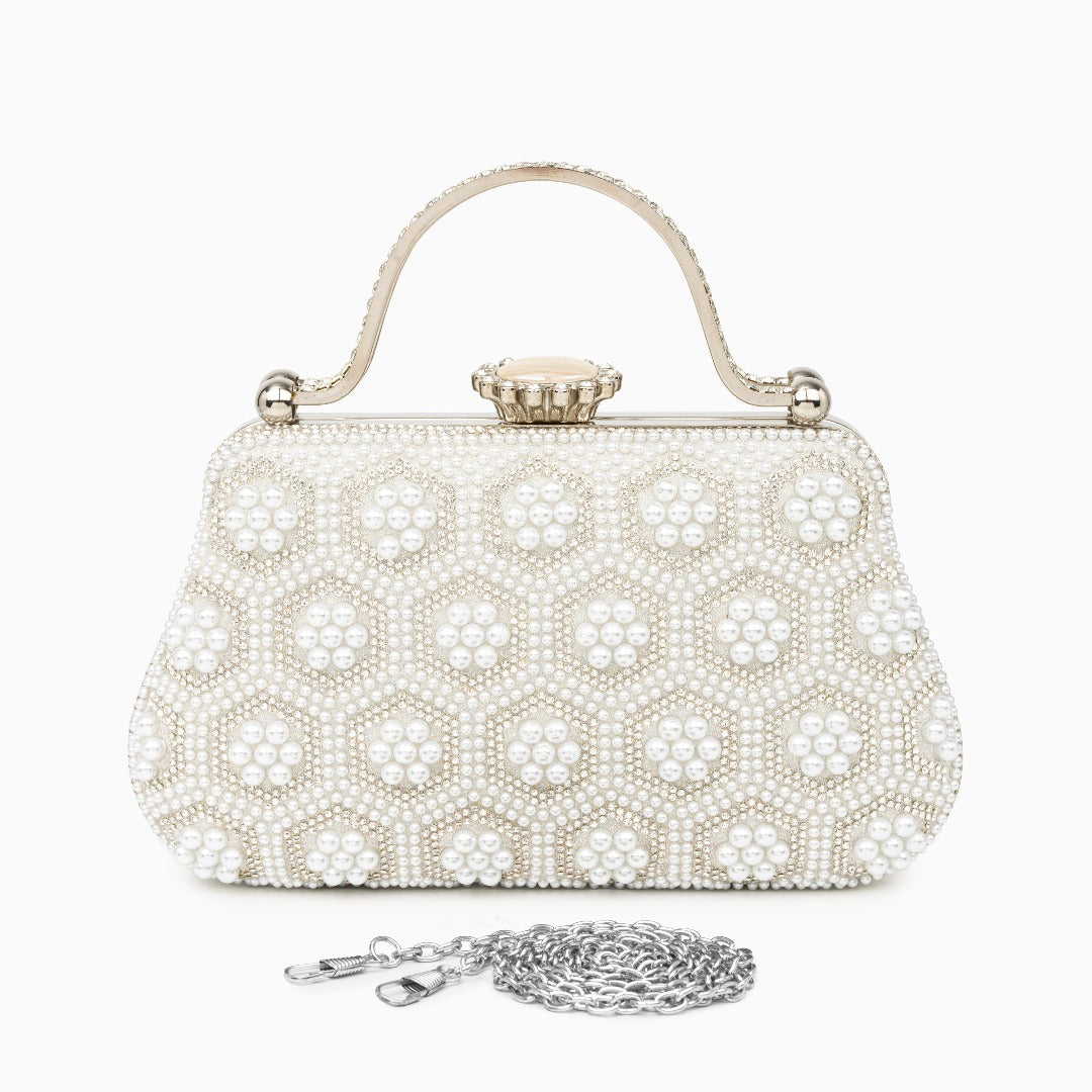 ODÉRA MODA | Clarabelle Pearl Clutch Bag