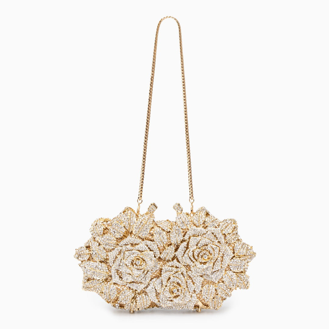 MODÉRA MODA | Ventura Rose Diamonds Clutch Bag