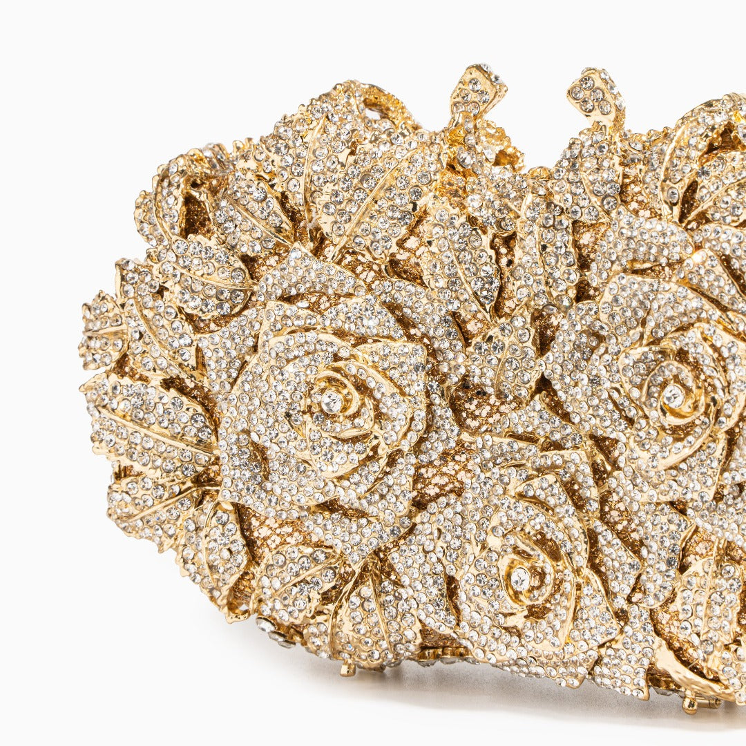MODÉRA MODA | Ventura Rose Diamonds Clutch Bag