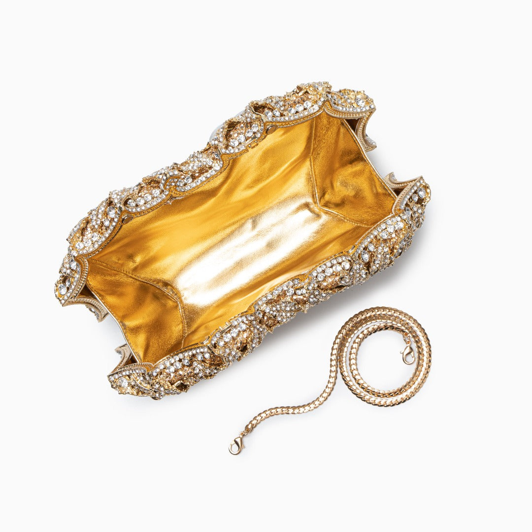 MODÉRA MODA | Ventura Rose Diamonds Clutch Bag