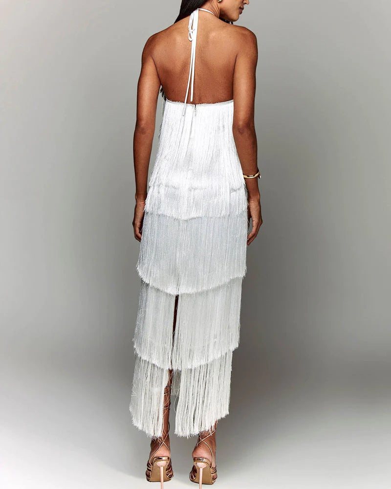 Eva | Vestido Decorado con Borlas