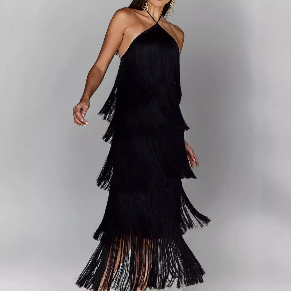 Eva | Vestido Decorado con Borlas