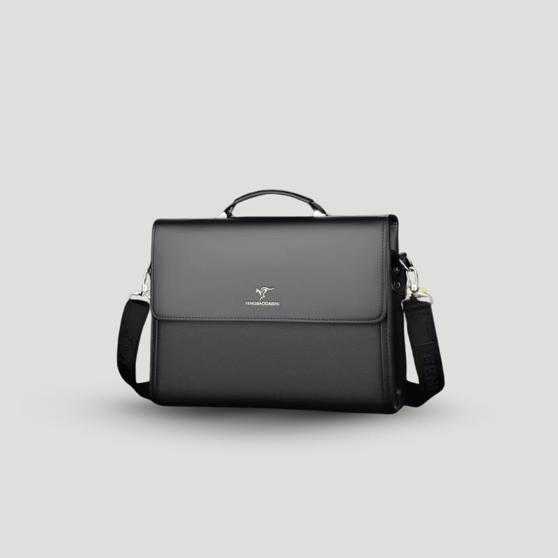 MM | Elegante bolsa de negocios para laptop de cuero genuino para hombres