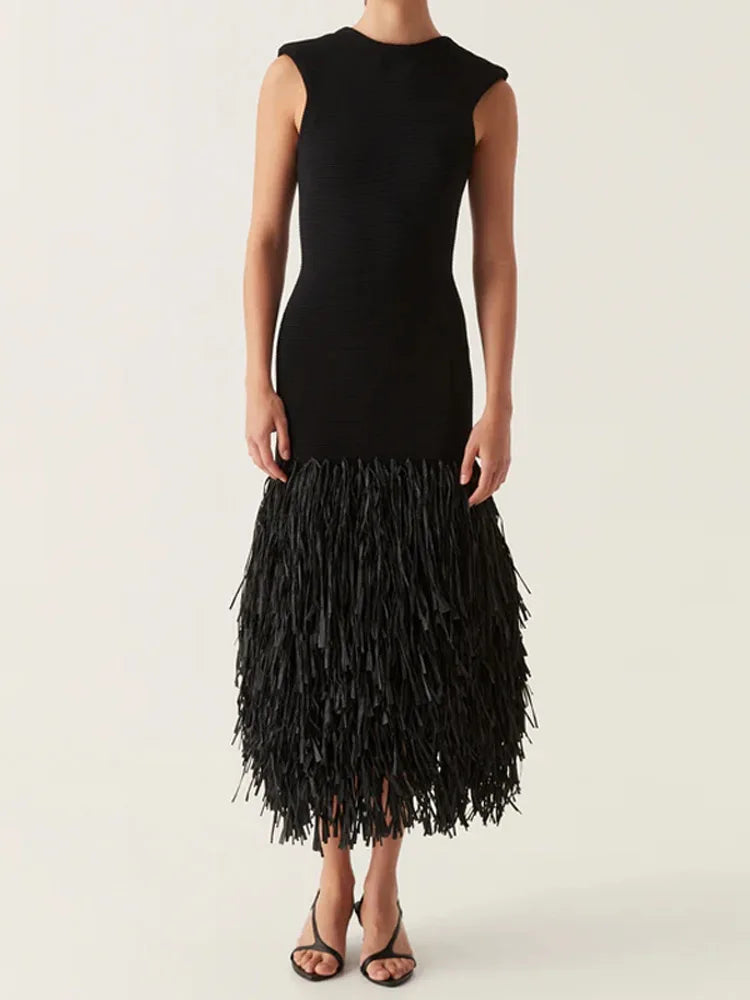 Ana | Vestido Largo con Flecos
