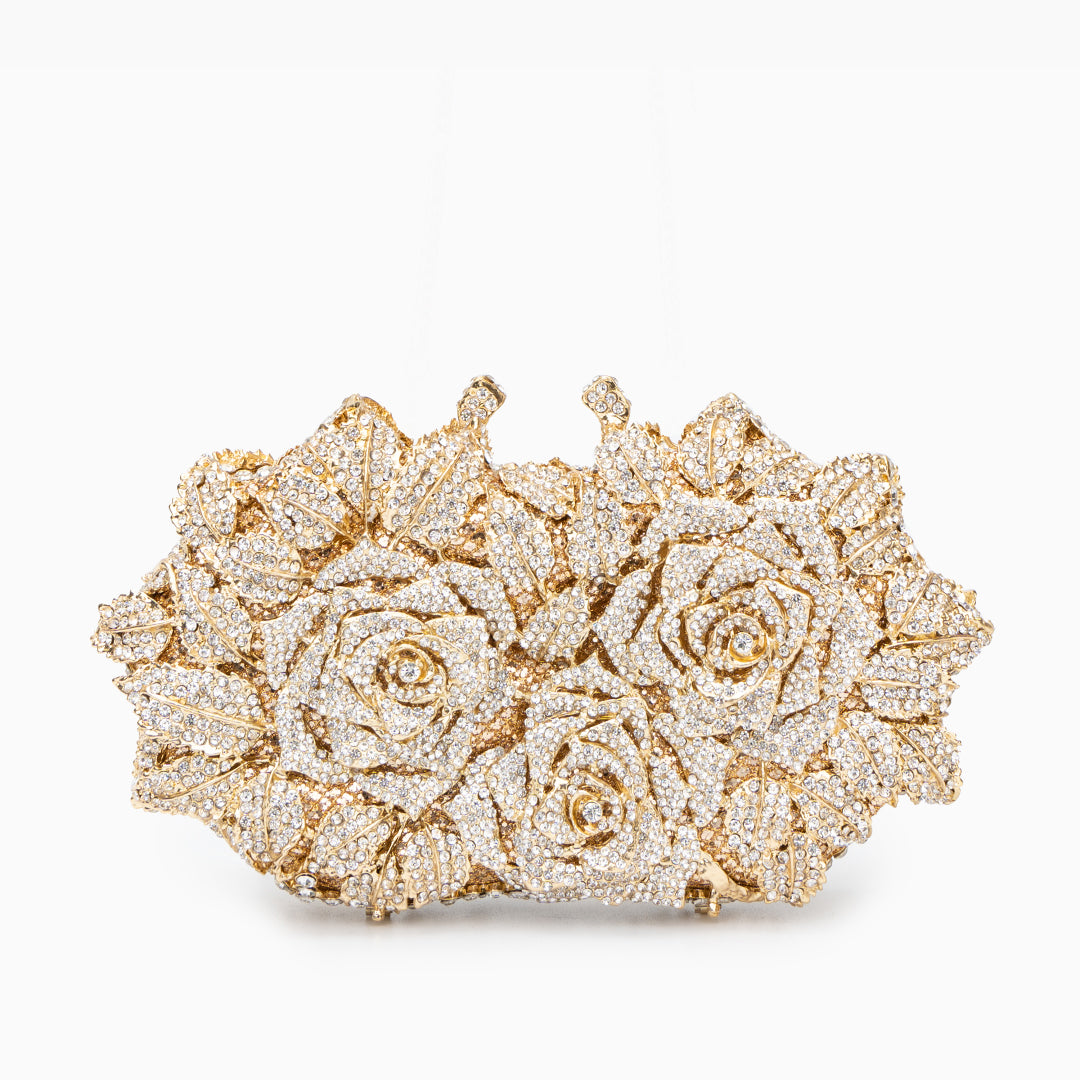 MODÉRA MODA | Ventura Rose Diamonds Clutch Bag
