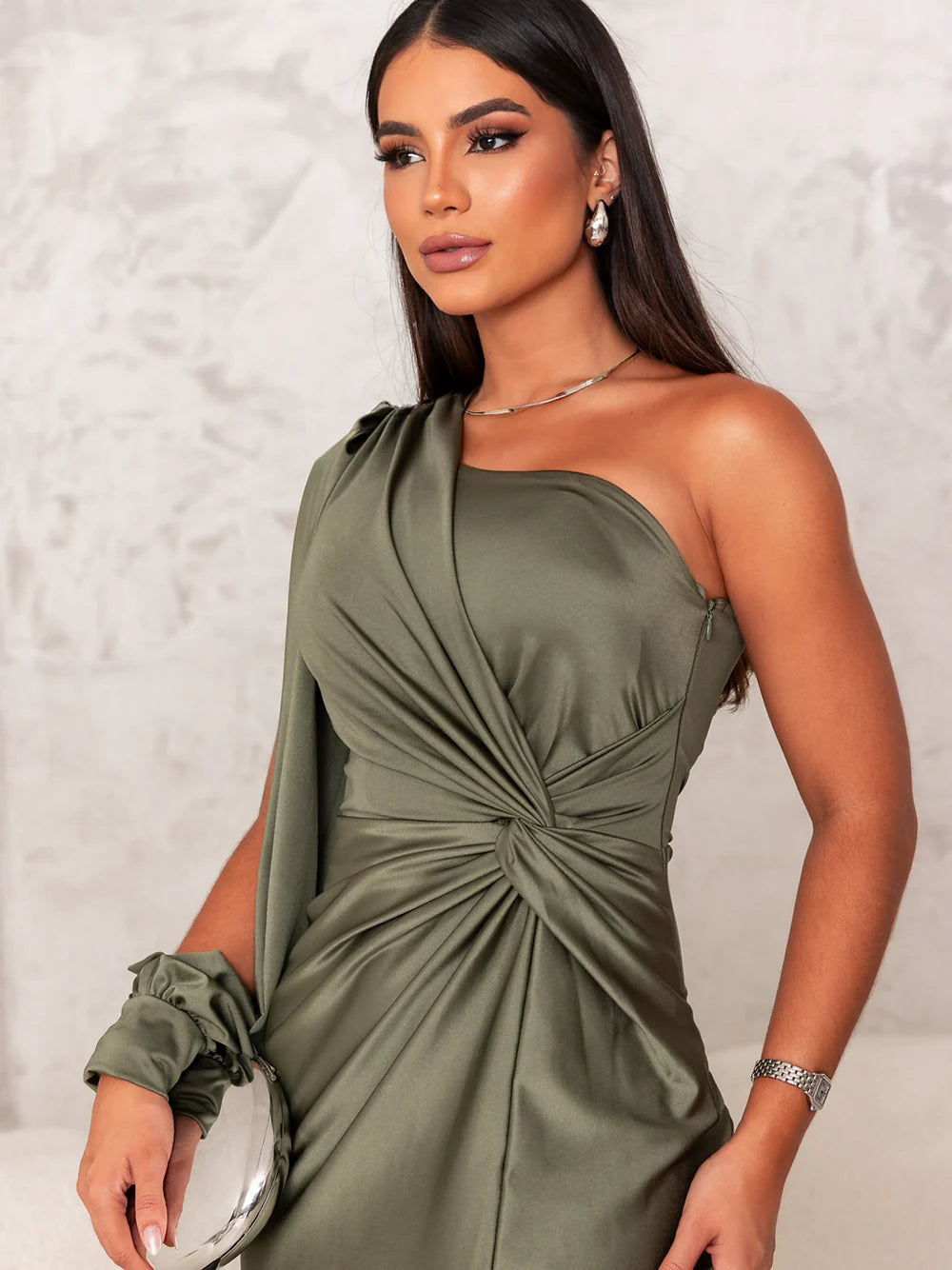 Elisa | Vestido Largo de Satén Elegante
