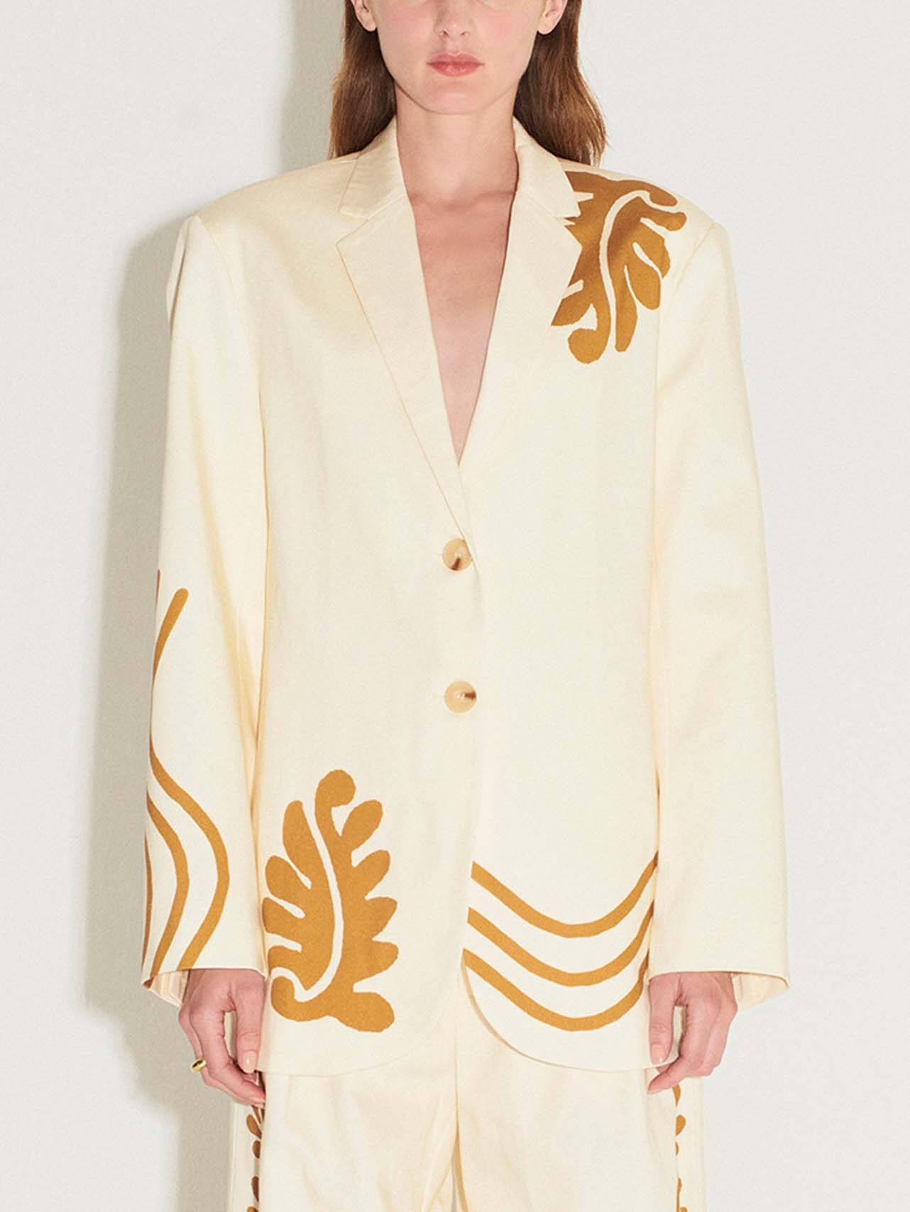 MODÉRA MODA | Vera - Blazer con Estampado Floral Abstracto