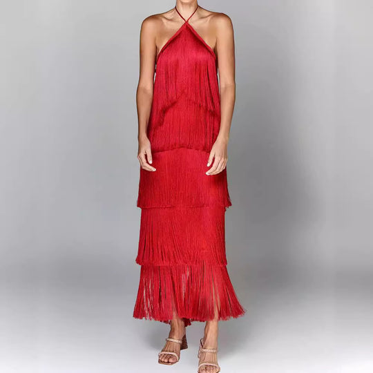 Eva | Vestido Decorado con Borlas