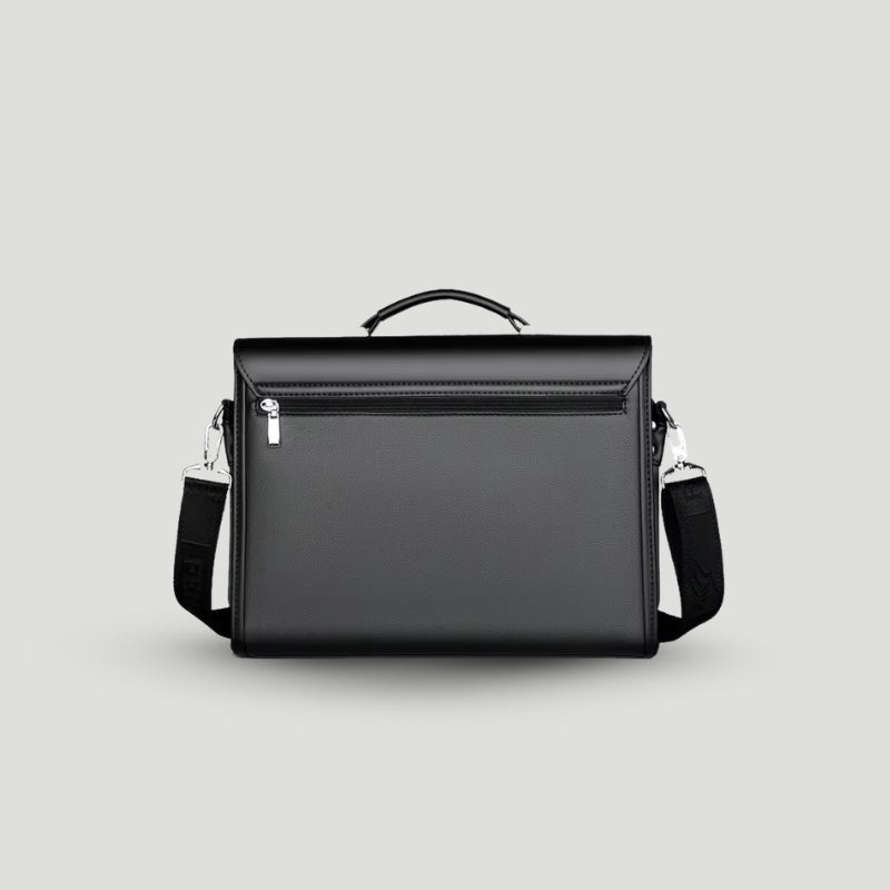 MM | Elegante bolsa de negocios para laptop de cuero genuino para hombres