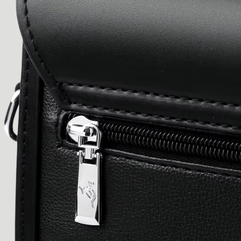 MM | Elegante bolsa de negocios para laptop de cuero genuino para hombres