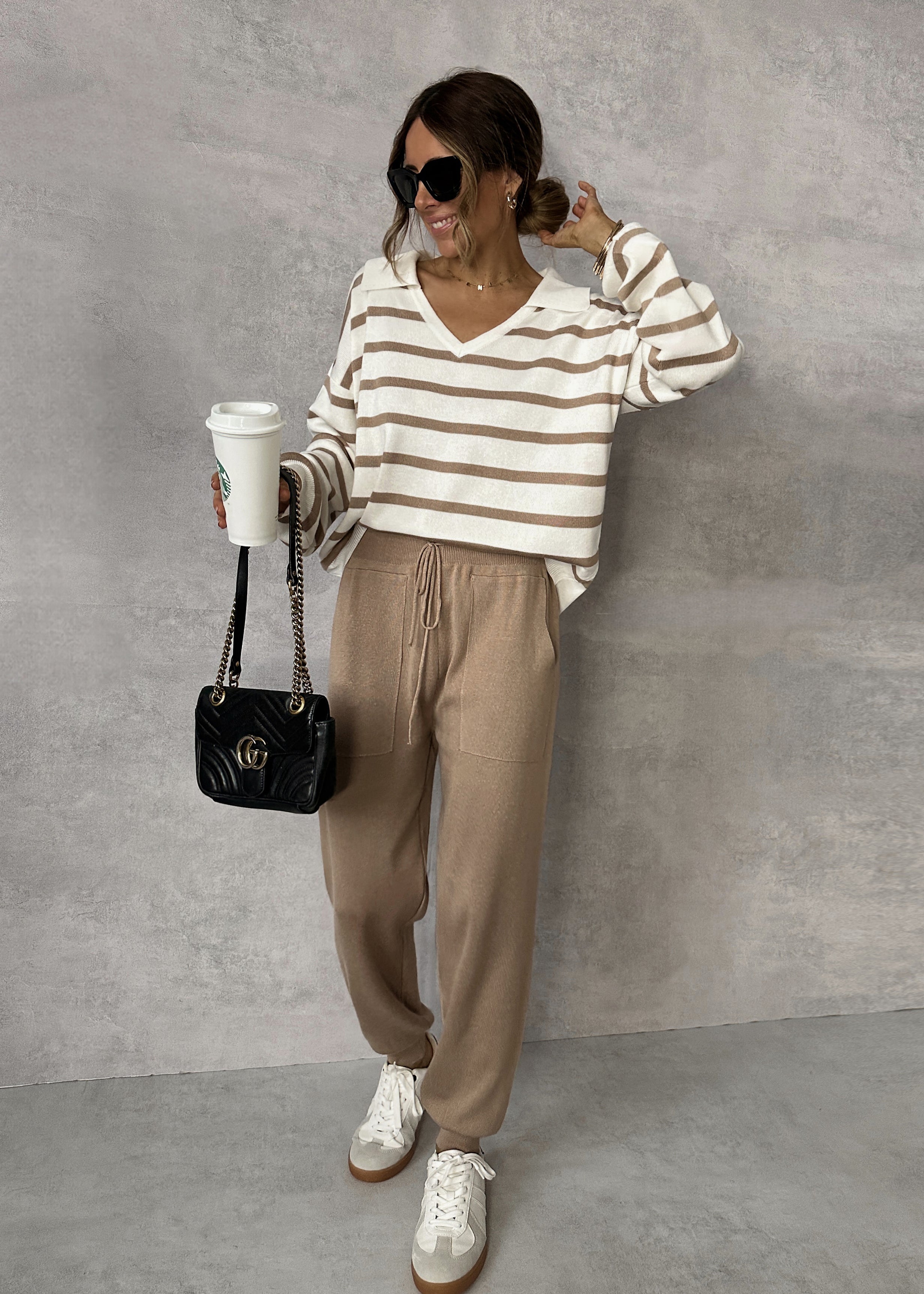 MODÉRA MODA | Bianca conjunto de punto a rayas