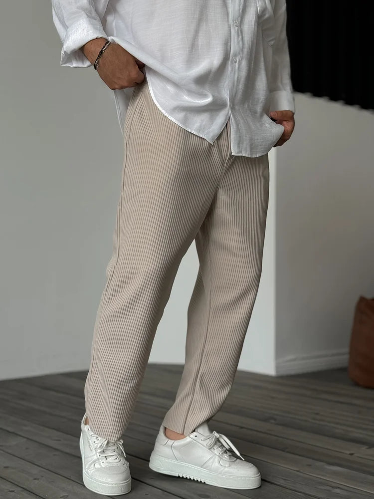 MM | Pantalón de lino ancho para hombres