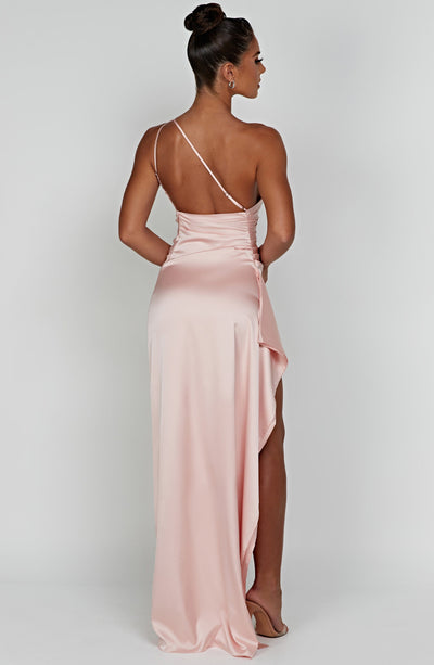 Génesis | Vestido Largo de Satén Elegante