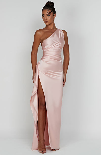 Génesis | Vestido Largo de Satén Elegante