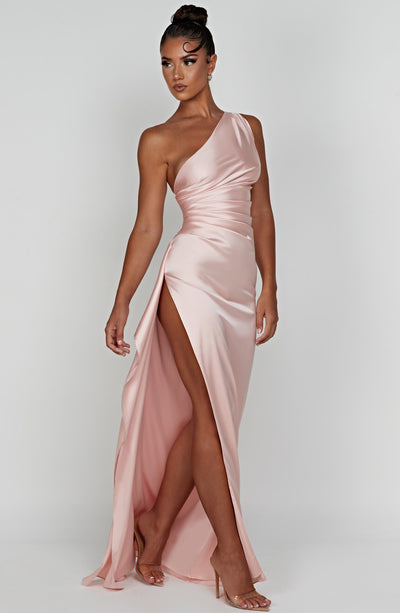Génesis | Vestido Largo de Satén Elegante