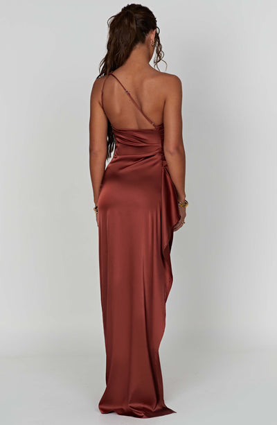 Génesis | Vestido Largo de Satén Elegante
