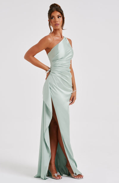 Génesis | Vestido Largo de Satén Elegante