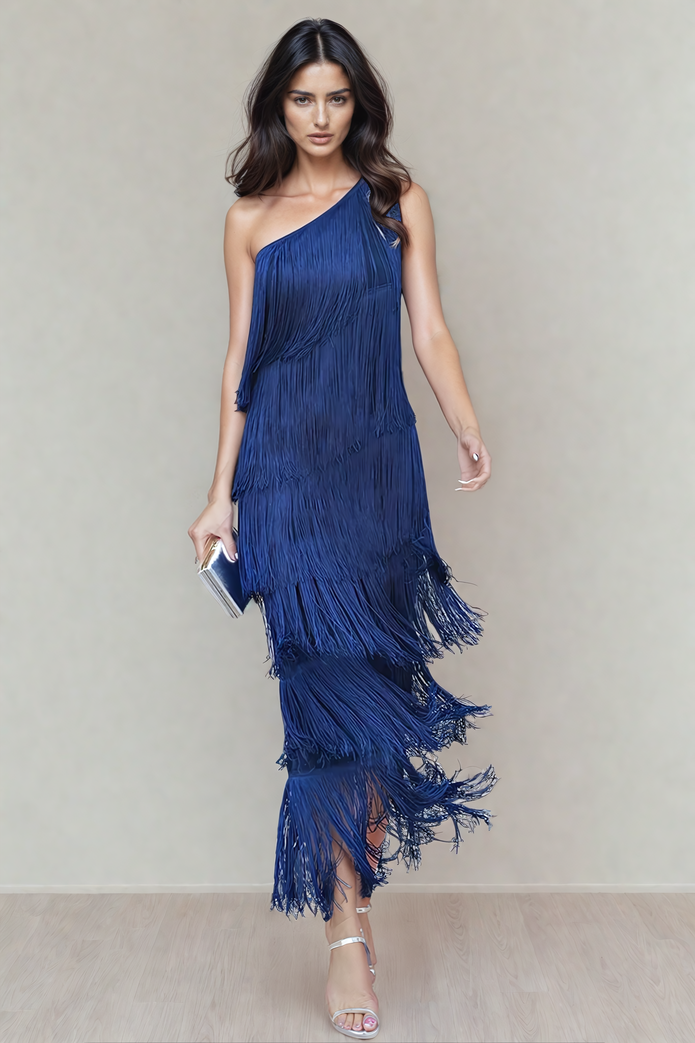 Laura | Vestido Largo con Flecos Elegantes